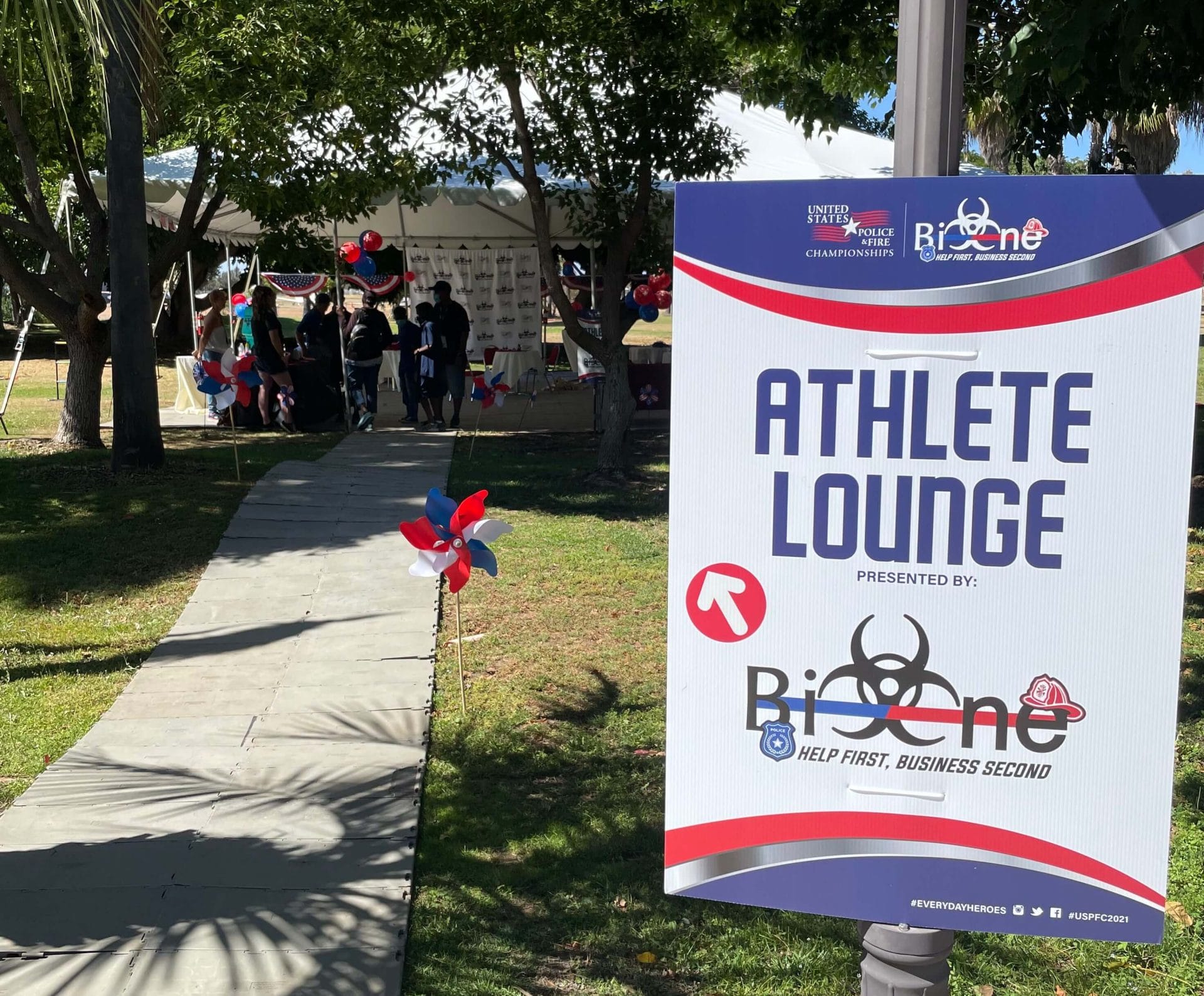 Bio-One Booth and Athlete Lounge at the United States Police and Fire Championships